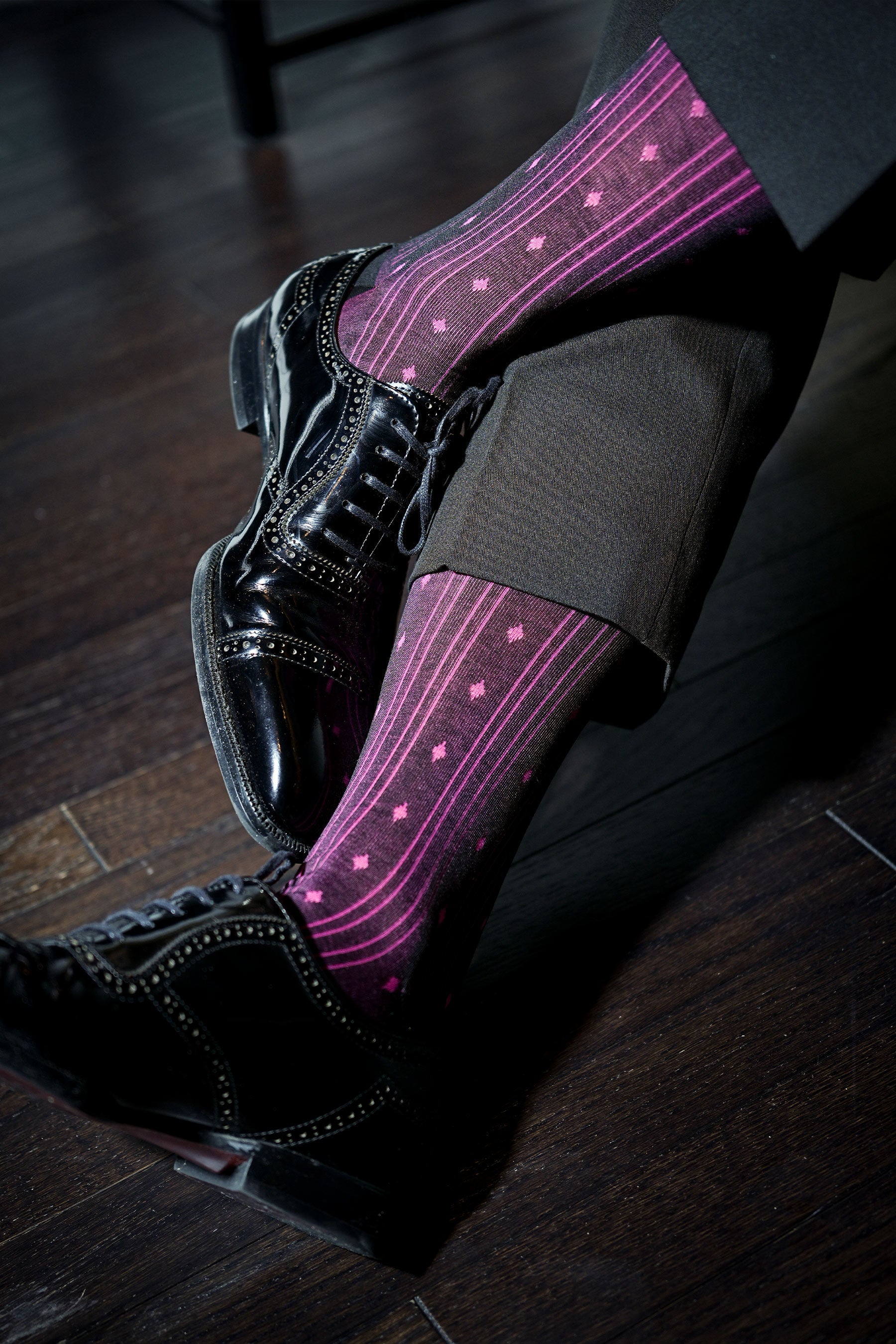 Midnight Diamond Dress Socks